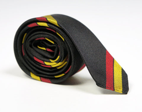 1960's Black, Red & Gold Skinny Necktie