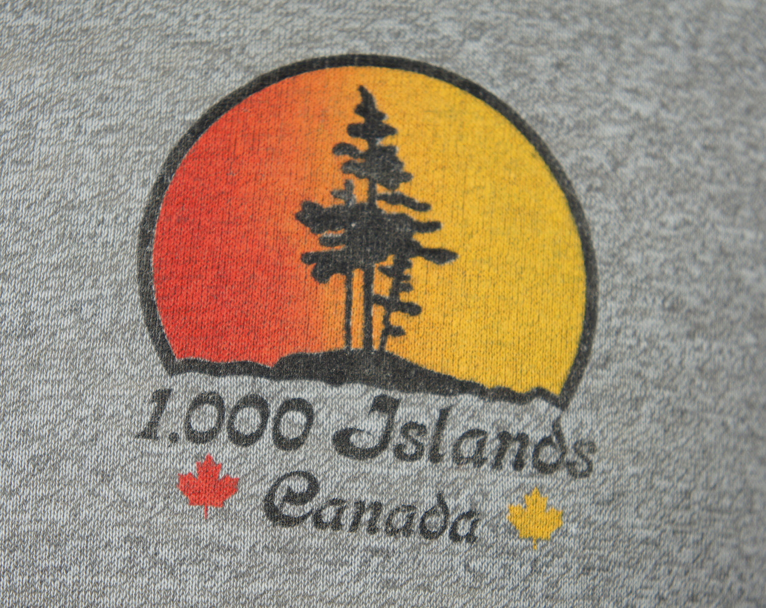 1970's 1,000 Islands Canada Heather Ringer T-Shirt - Size M