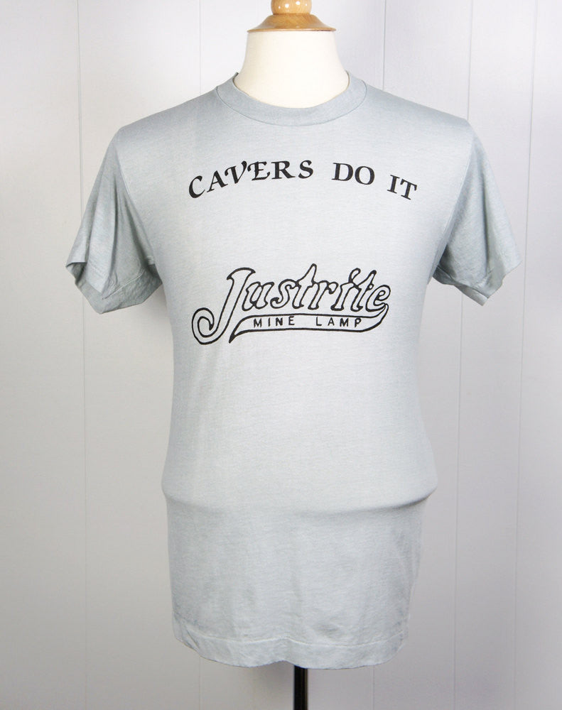 1980's Cavers Do It Justrite Mine Lamp T-Shirt - Size L