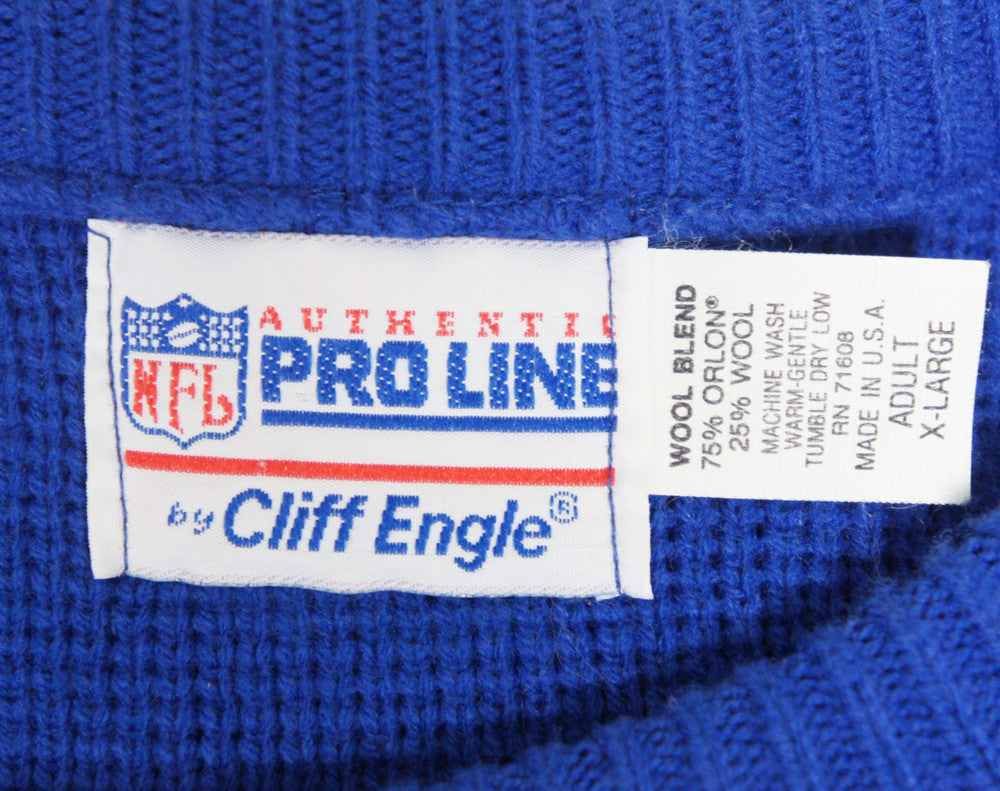 1980's New York Giants Cliff Engle Sweater, Size XL