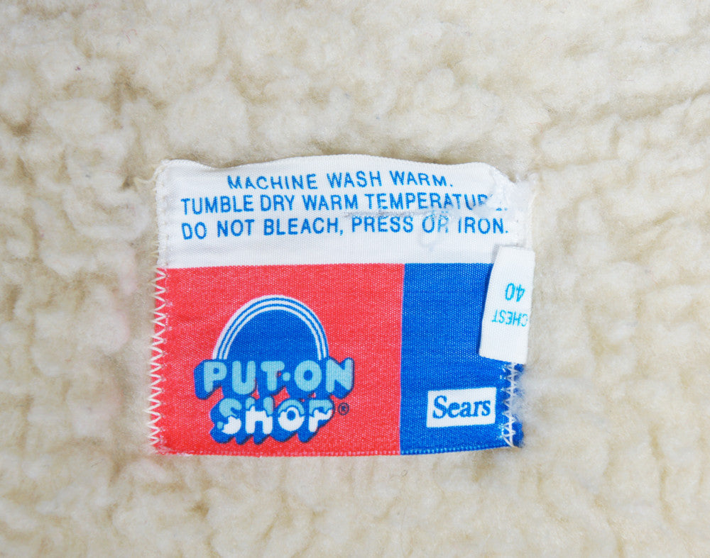 1970's Sherpa Lined Denim Winter Jacket - Size M