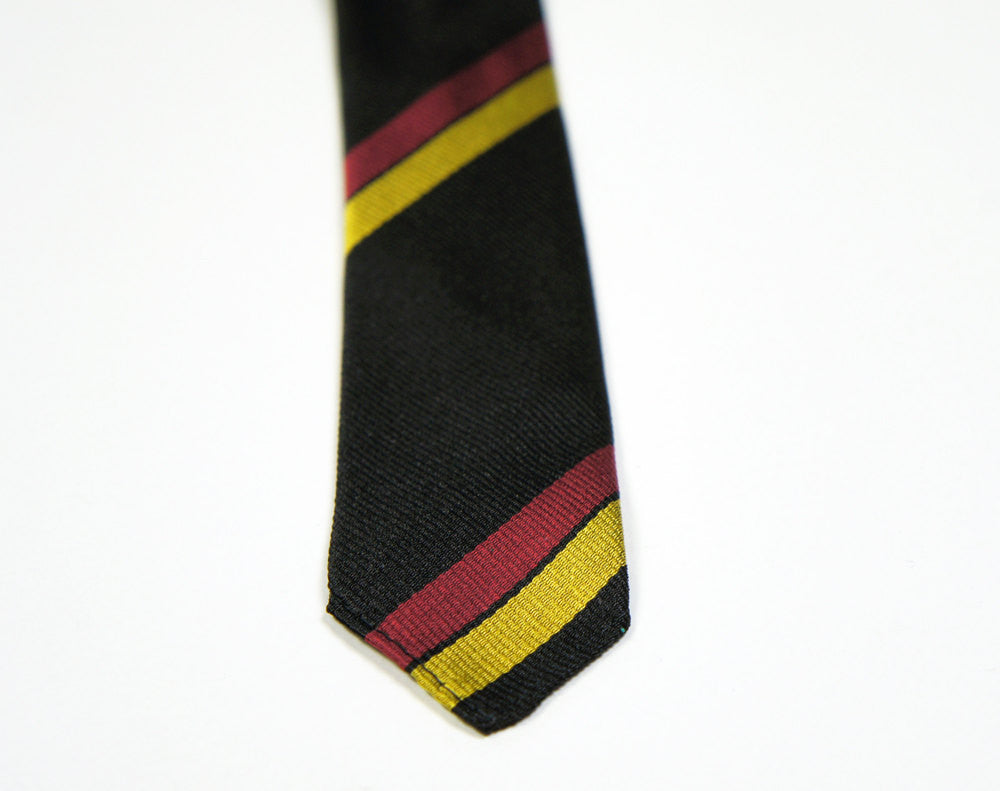 1960's Black, Red & Gold Skinny Necktie