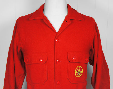 1960's Boy Scouts of America Wool Shirt Jacket - Size L