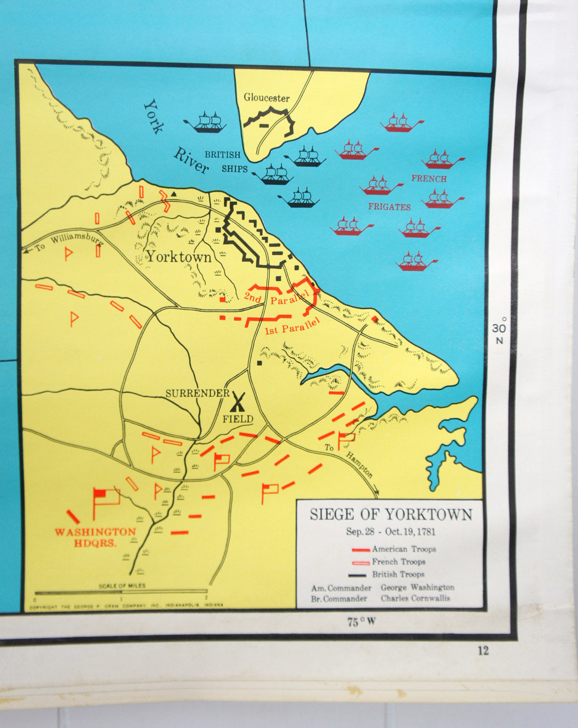 U.S. History Wall Map - Revolution In The South & West