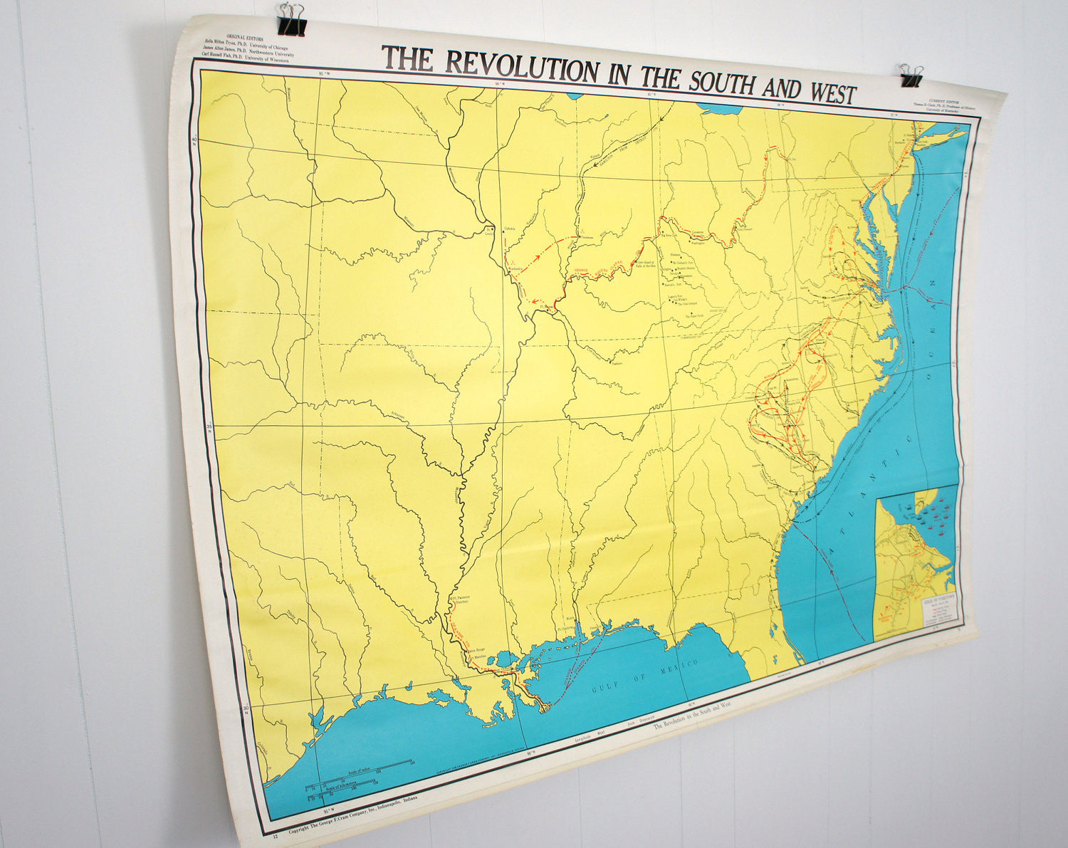 U.S. History Wall Map - Revolution In The South & West