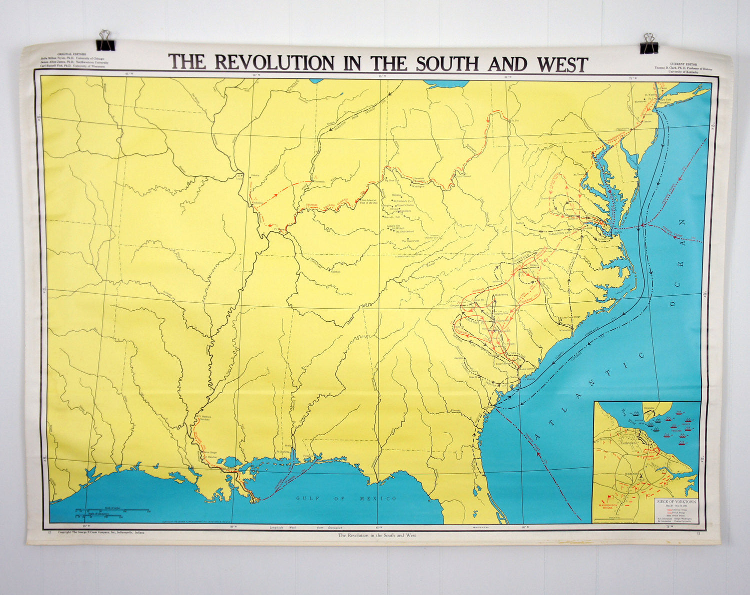 U.S. History Wall Map - Revolution In The South & West