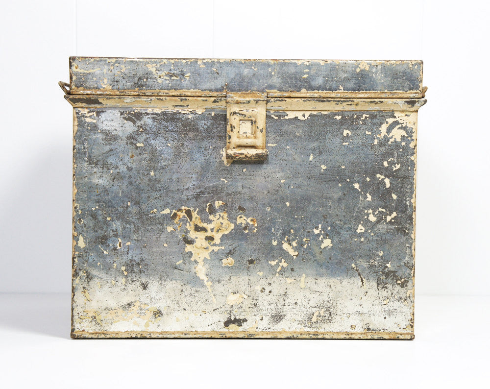 1920's Chippy White Metal Kreamer Bread Box