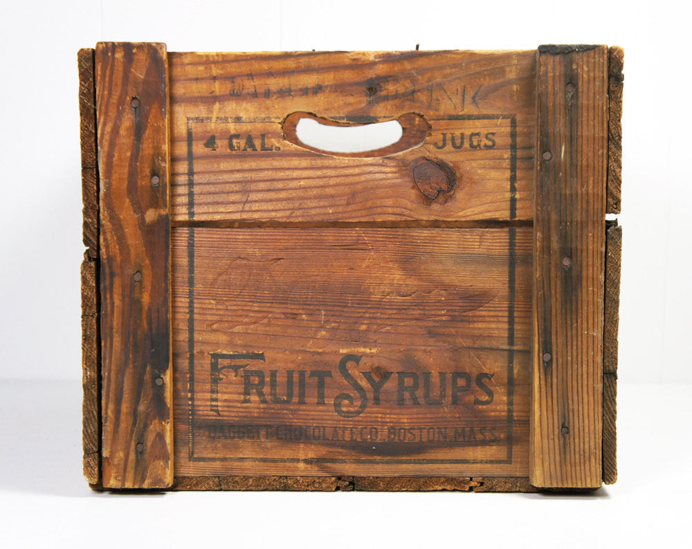 Late 1800's Daggett's Orange Drink Syrup Crate - Boston, MA