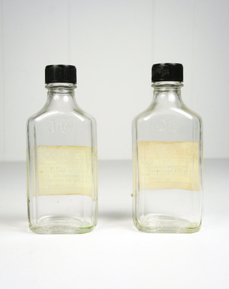 1970's Pharmacy Prescription Bottles - Set of 2