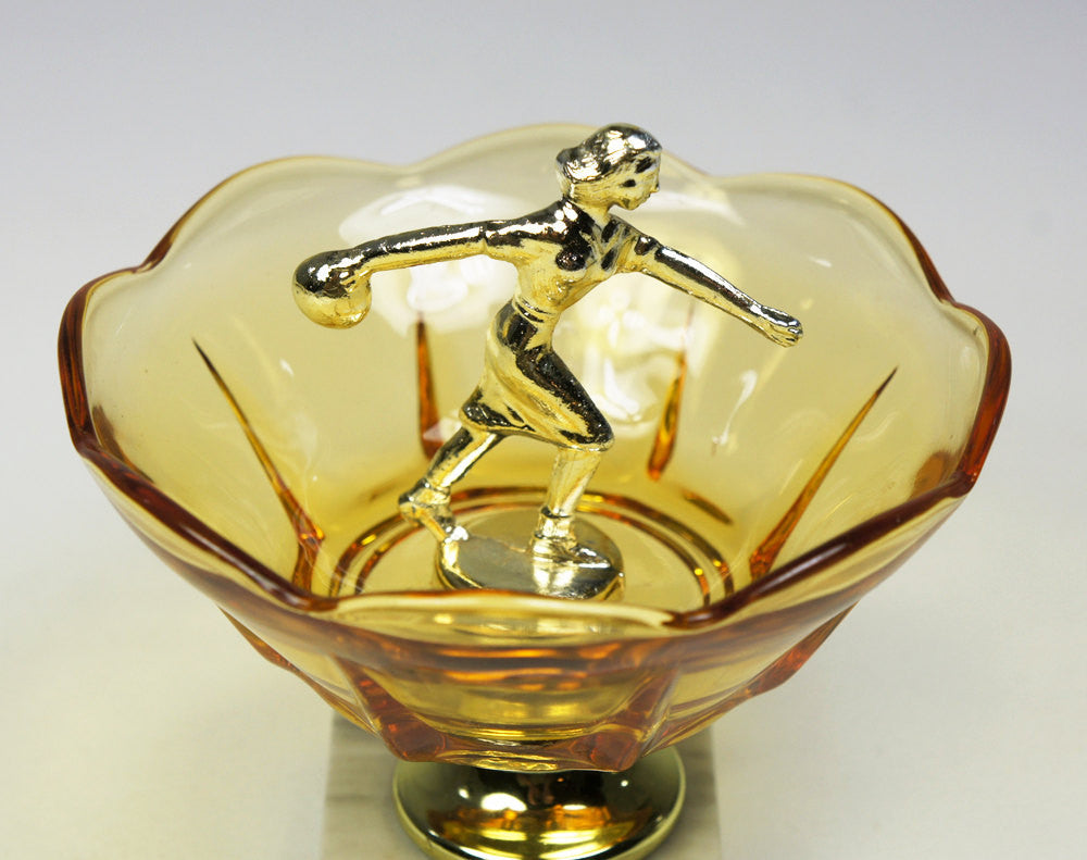 Metal Women's Bowling Trophy