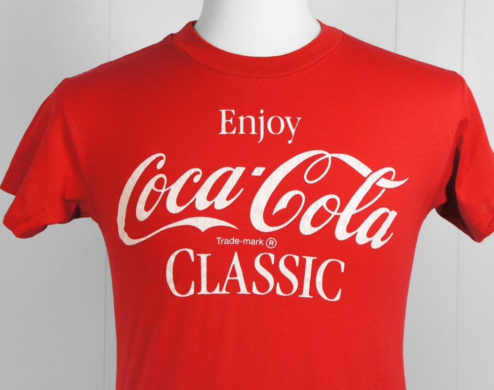 1980's Enjoy Coca-Cola Classic T-Shirt - Size S