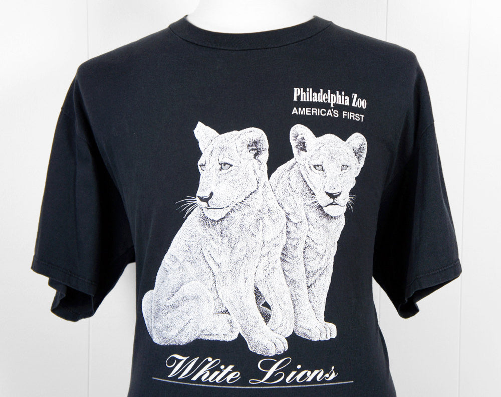 1990's Philadelphia Zoo White Lions T-Shirt - Size XL