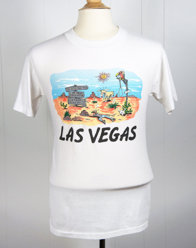 1980's Las Vegas, Nevada T-Shirt w/ Thirsty Cowboy - Size M