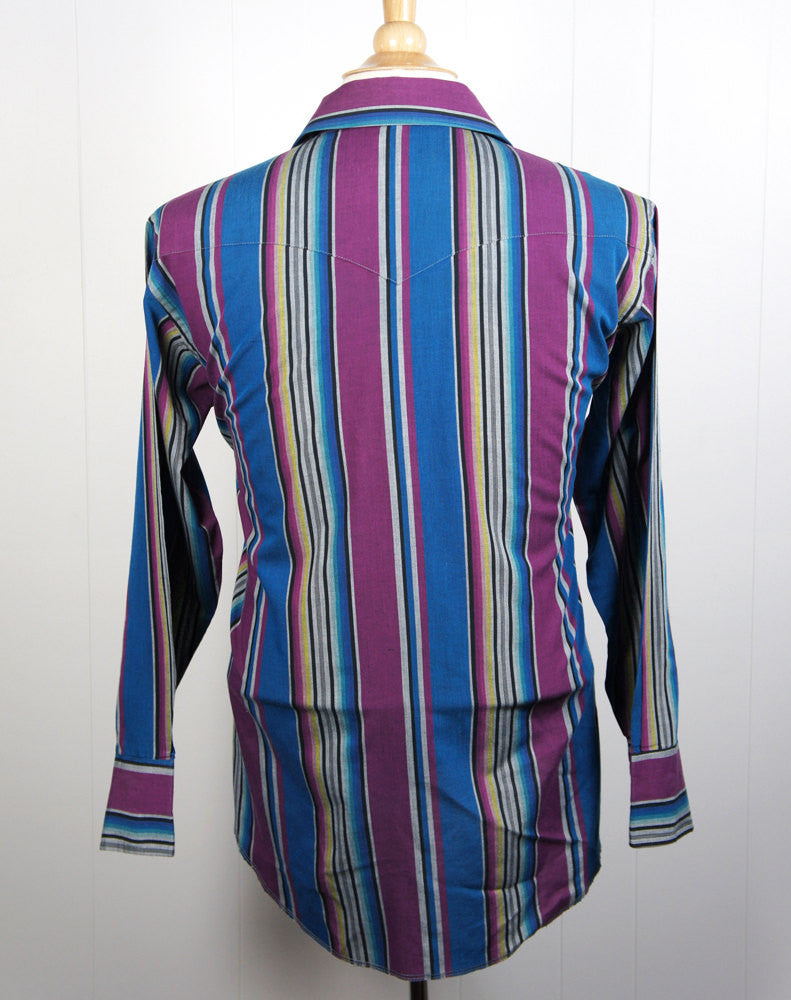 Multicolor Wrangler Western Pearl Snap Shirt - Size M